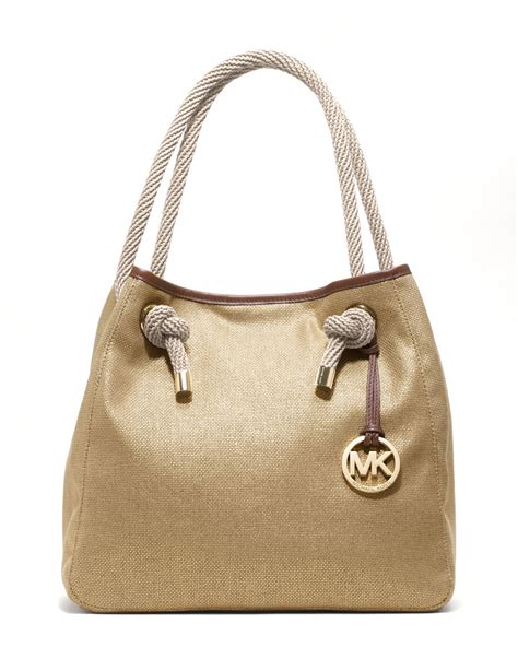 michael kors marina striped grab bag|Michael Kors Marina Grab Bag .